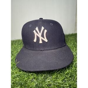 RARE Vintage New York Yankee MLB 125th Anniversary New Era 59FIFTY Hat 7 1/8 Cap